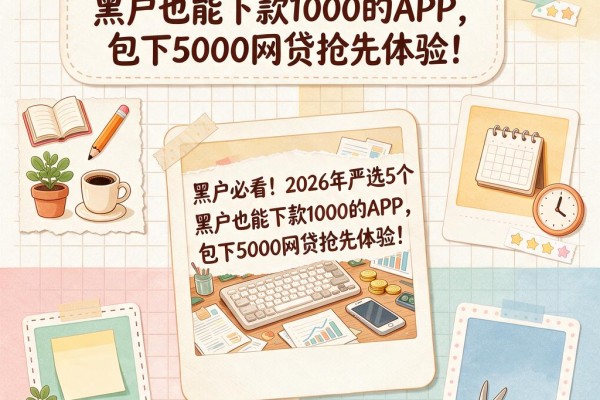 黑户必看!2026年严选5个黑户也能下款1000的APP,包下5000网贷抢先体验!