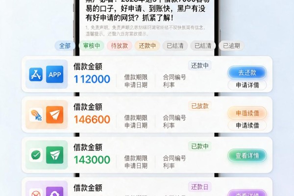 黑户必看！2026年这5个借款7000容易的口子，好申请、到账快，黑户有没有好申请的网贷？抓紧了解