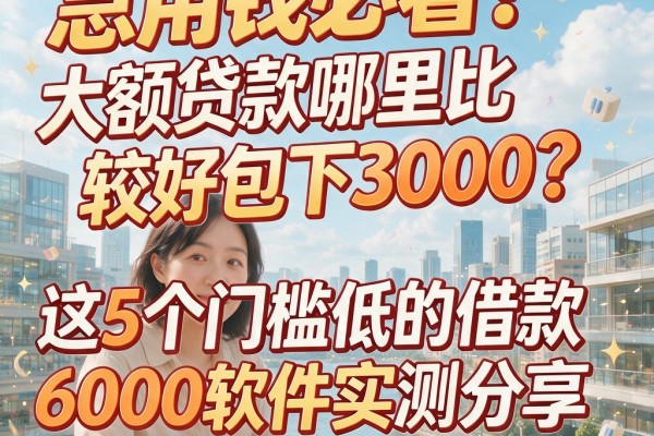 急用钱必看!大额贷款哪里比较好包下3000?这5个门槛低的借款6000软件实测分享