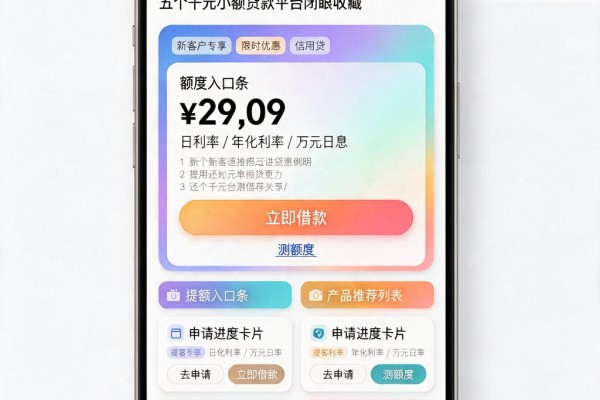急用钱必看！2026推荐几款正规的借钱app，五个千元小额贷款平台闭眼收藏