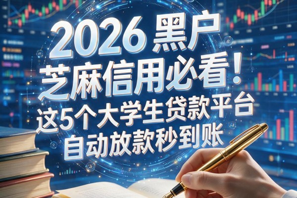 2026黑户芝麻信用必看！这5个大学生贷款平台自动放款秒到账