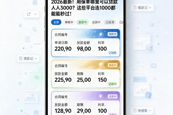 2026最新!用保单哪里可以贷款人人3000?这些平台连1000都能秒过!