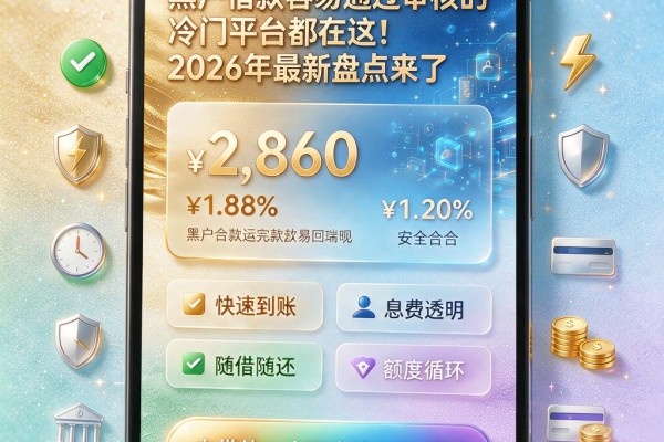 黑户借款容易通过审核的冷门平台都在这！2026年最新盘点来了