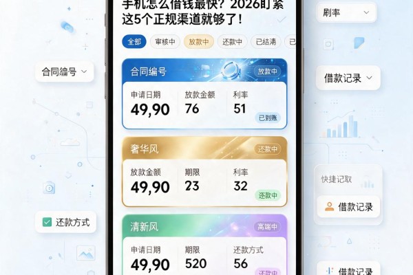 手机怎么借钱最快?2026盯紧这5个正规渠道就够了!