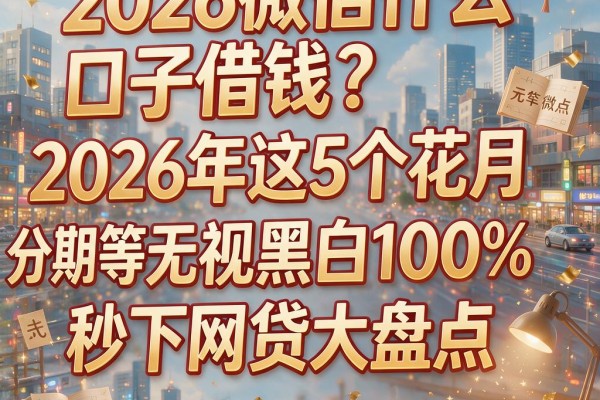 2026微信什么口子借钱?2026年这5个花月分期等无视黑白100%秒下网贷大盘点