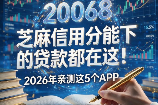 芝麻信用分能下的贷款都在这！2026年亲测这5个APP，芝麻分达标秒批2000