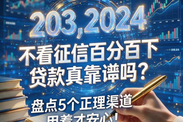 不看征信百分百下的贷款真靠谱吗?盘点5个正规渠道,用着才安心!