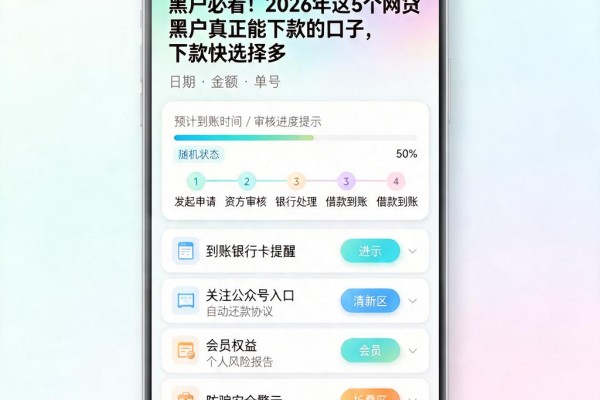 黑户必看!2026年这5个网贷黑户真正能下款的口子,下款快选择多