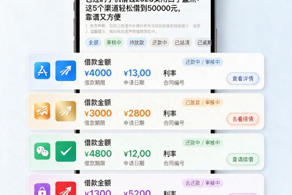 包过的手机借钱2026实用口子盘点:这5个渠道轻松借到50000元,靠谱又方便