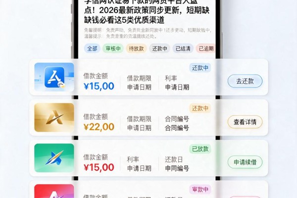 学信网认证易下款的网贷平台大盘点!2026最新政策同步更新,短期缺钱必看这5类优质渠道
