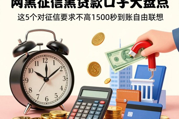 2026必看!网黑征信黑贷款的口子大盘点,这5个对征信要求不高1500秒到账
