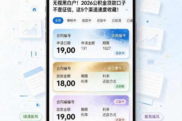 无视黑白户!2026公积金贷款口子不查征信,这5个渠道速度收藏!