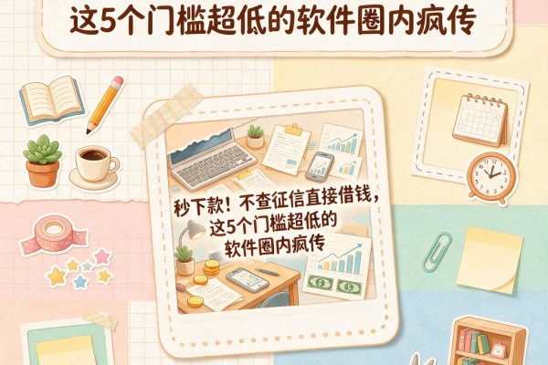 秒下款!2026不查征信直接借钱,这5个门槛超低的软件圈内疯传