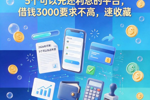2026年最新评测：5个可以先还利息的平台，借钱3000要求不高，速收藏