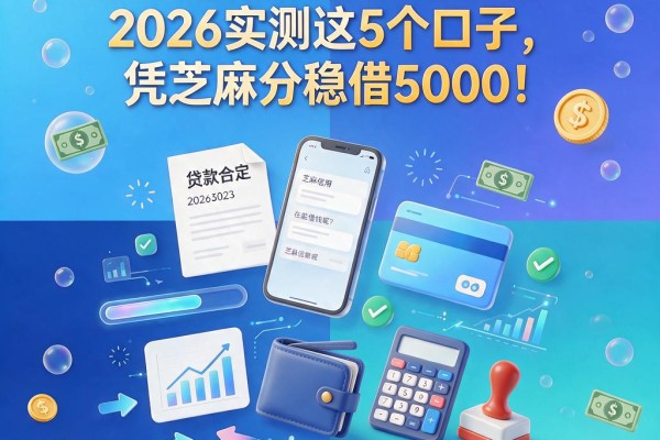 芝麻信用在哪能借钱呢?2026实测这5个口子,凭芝麻分稳借5000!