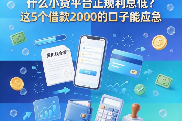急用钱必看!2026年什么小贷平台正规利息低?这5个借款2000的口子能应急