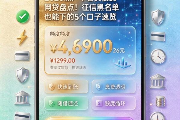 2026黑户不看负债的网贷盘点!征信黑名单也能下的5个口子速览