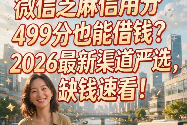 微信芝麻信用分499分也能借钱?2026最新渠道严选,缺钱速看!