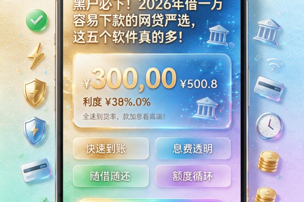 黑户必下!2026年借一万容易下款的网贷严选,这五个软件真的多!