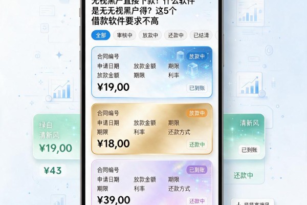 无视黑户直接下款！什么软件是无视黑户得？这5个借款软件要求不高
