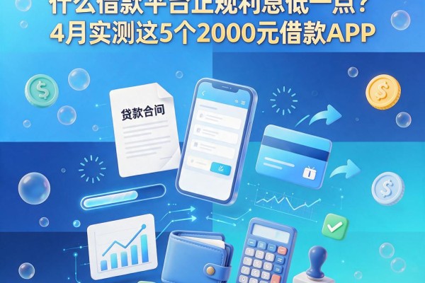 急用钱必看!什么借款平台正规利息低一点?4月实测这5个2000元借款APP