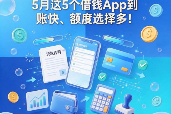 首次网贷哪个额度高些?5月这5个借钱App到账快、额度选择多!