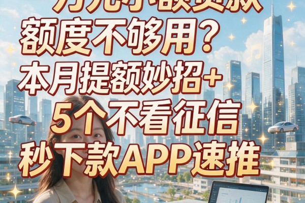 一万元小额贷款额度不够用?本月提额妙招+5个不看征信秒下款APP速推