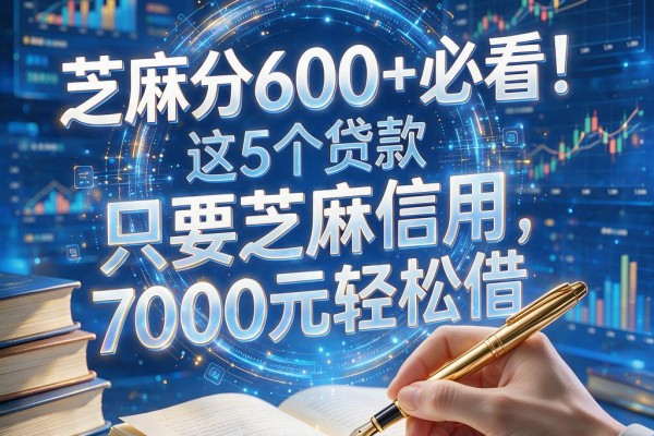 芝麻分600+必看!这5个贷款只要芝麻信用,7000元轻松借