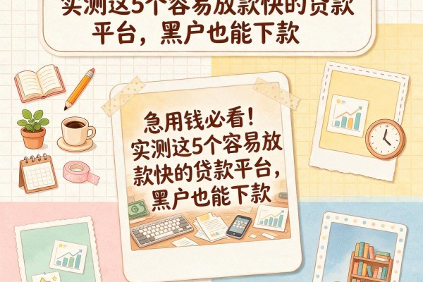 急用钱必看!实测这5个容易放款快的贷款平台,黑户也能下款