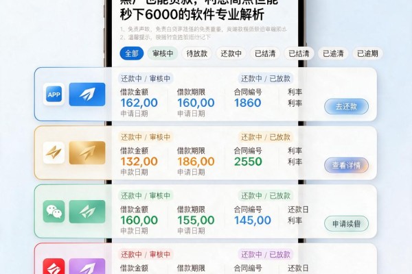 黑户也能贷款，利息高点但能秒下6000的软件专业解析