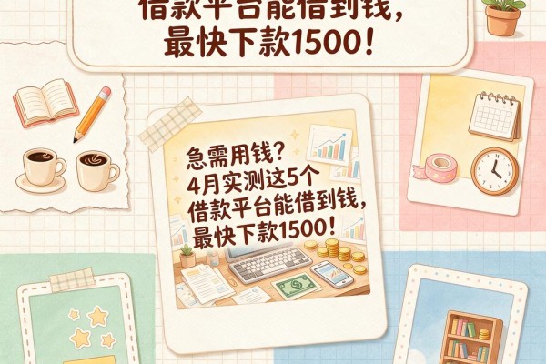 急需用钱？4月实测这5个借款平台能借到钱，最快下款1500！