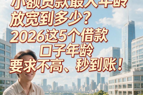 小额贷款最大年龄放宽到多少?2026这5个借款口子年龄要求不高、秒到账!