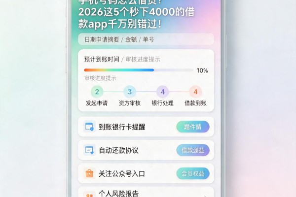 手机号码怎么借贷？2026这5个秒下4000的借款App千万别错过！