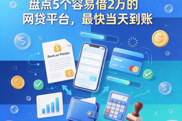 急用钱必看!盘点5个容易借2万的网贷平台,最快当天到账