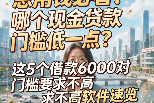 急用钱必看!哪个现金贷款门槛低一点?这5个借款6000对门槛要求不高软件速览