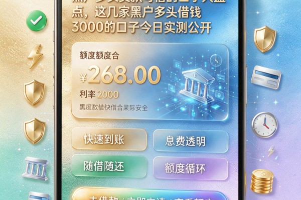 黑户多头贷款可借的口子大盘点,这几家黑户多头借钱3000的口子今日实测公开