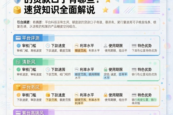 黑户必看！2026类似奇速贷的贷款口子有哪些？速贷知识全面解说