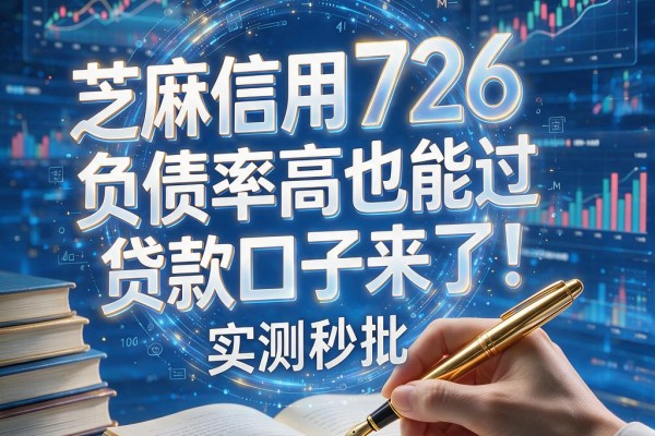 负债率高也能过的贷款口子来了!芝麻信用726实测秒批,2026年先用再说