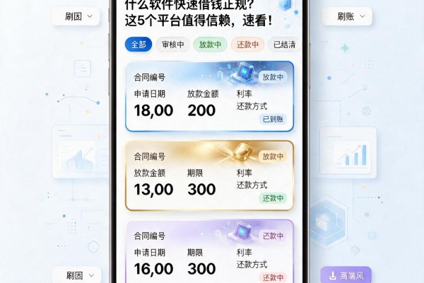 什么软件快速借钱正规？这5个平台值得信赖，速看！