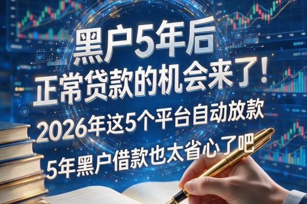 黑户5年后正常贷款的机会来了!2026年这5个平台自动放款,5年黑户借款也太省心了吧