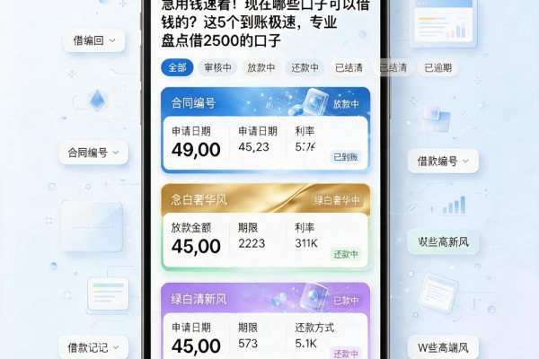 急用钱速看!现在哪些口子可以借钱的?这5个到账极速,专业盘点借2500的口子