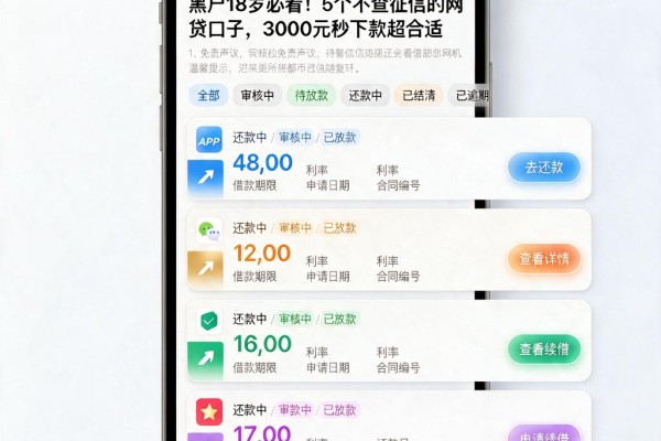 黑户18岁必看!5个不查征信的网贷口子,3000元秒下款超合适