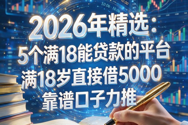 2026年精选:5个满18能贷款的平台,满18岁直接借5000的靠谱口子力推