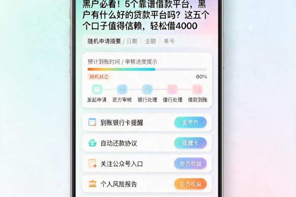 黑户必看!5个靠谱借款平台,黑户有什么好的贷款平台吗?这五个口子值得信赖,轻松借4000