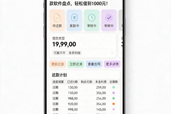 2026年必看!5个好用容易过的贷款软件盘点,轻松借到1000元