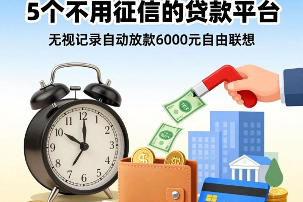 2026急用钱必看！5个不用征信的贷款平台，无视记录自动放款6000元