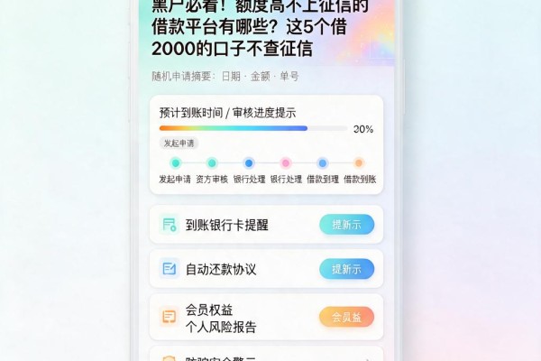 黑户必看!额度高不上征信的借款平台有哪些?这5个借2000的口子不查征信