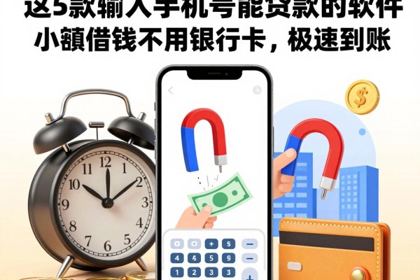 2026最新盘点:这5款输入手机号就能贷款的软件,小额借钱不用银行卡,极速到账!