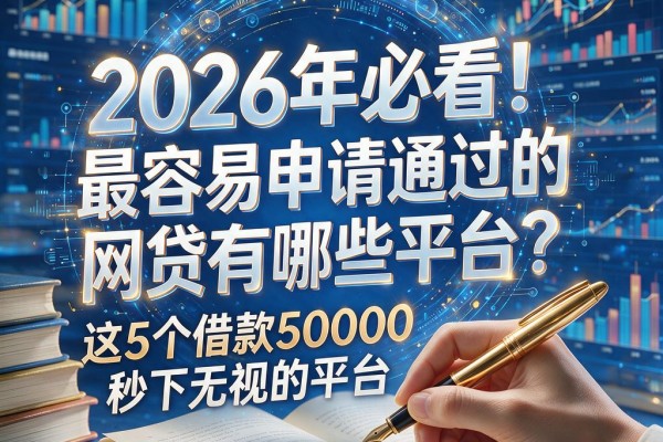 2026年必看！最容易申请通过的网贷有哪些平台？这5个借款50000秒下无视的平台，速收藏！