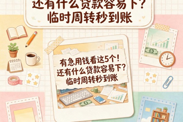 有急用钱看这5个!还有什么贷款容易下?临时周转秒到账